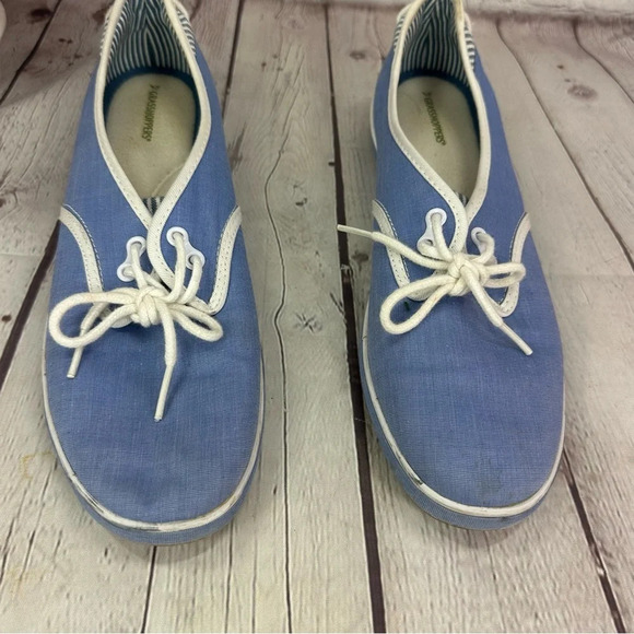 Keds grasshoppers lace-up shoe size 9 narrow blue chambray - Picture 2 of 8